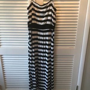 Lane Bryant 18/20 Black and White Striped Maxi